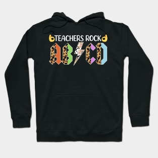 Teacher Rock ABCD Leopard Back to School Teacher Hoodie